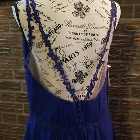 Sz 12 Mediterranean Blue alfred angelo long dress - Picture 3 of 7